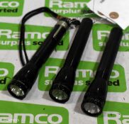 3x Maglite mini hand torches