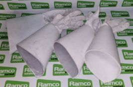 80x British Army cavalry gloves - white - mixed sizes