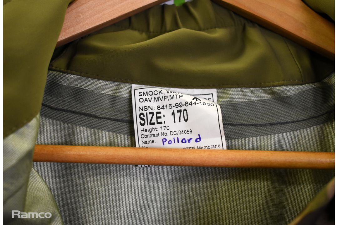 British Forces MTP Waterproof smock OAV MVP - see picture for size - Image 3 of 3