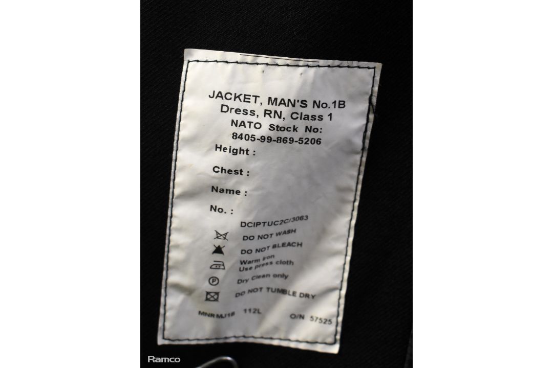 British Royal Navy No. 1B dress jacket - see picture for size - Image 5 of 5