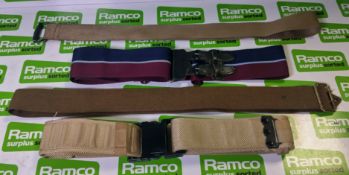 83x British Forces belts - various types and sizes