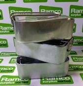 50x British Army pan mess tins - used