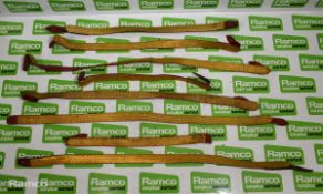 37x British Army leather gold braid - slings - mixed sizes