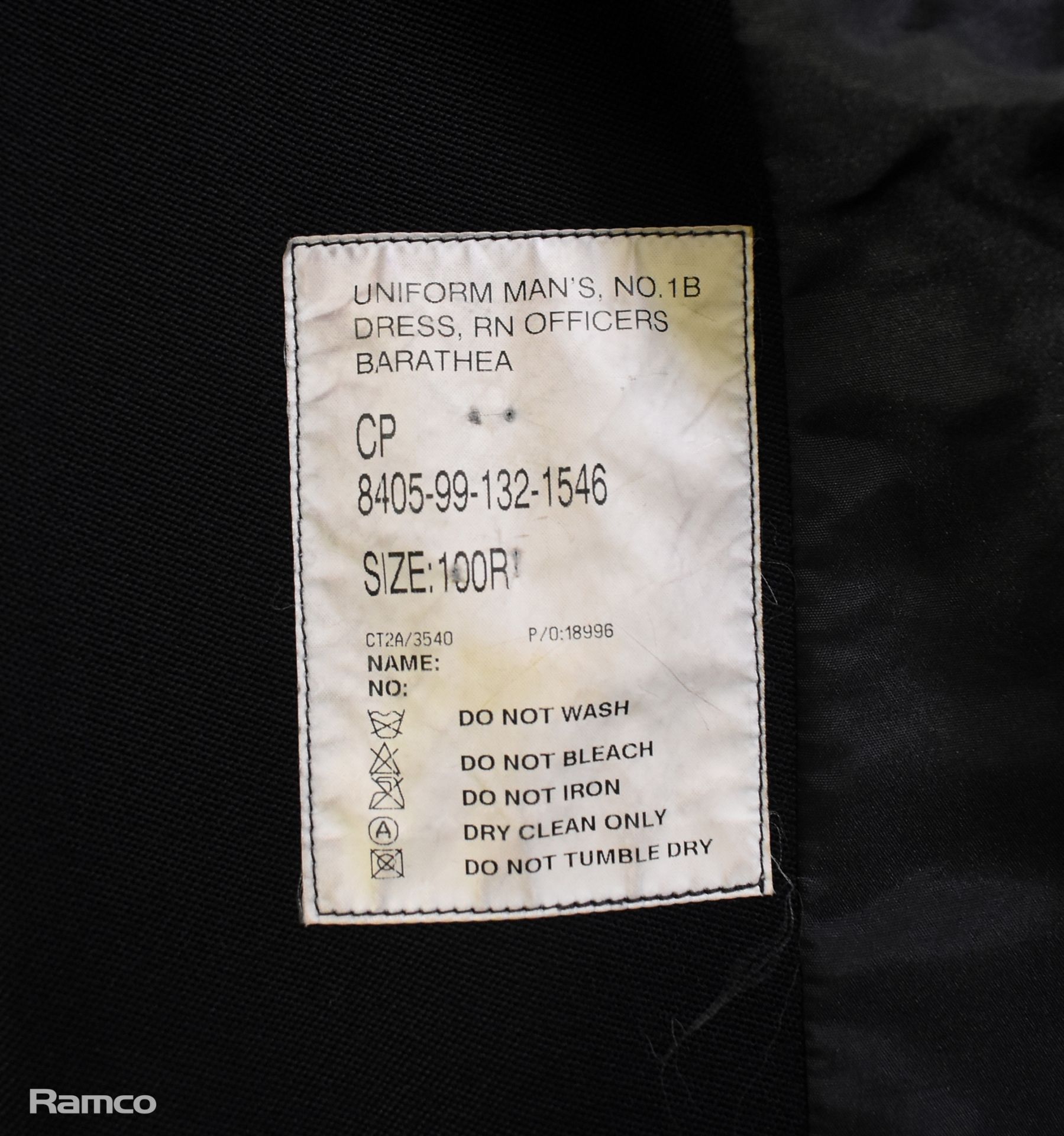 British Royal Navy No. 1B dress jacket - see picture for size - Image 7 of 7