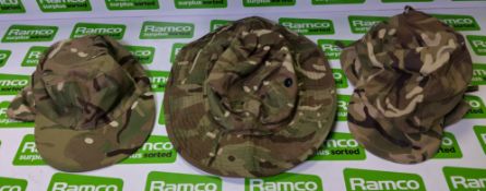 100x British Army MTP mixed hats - cold weather, tropical and combat -mixed sizes