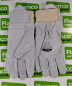 50x pairs of Polyco Granite 5 delta heavy duty leather gloves