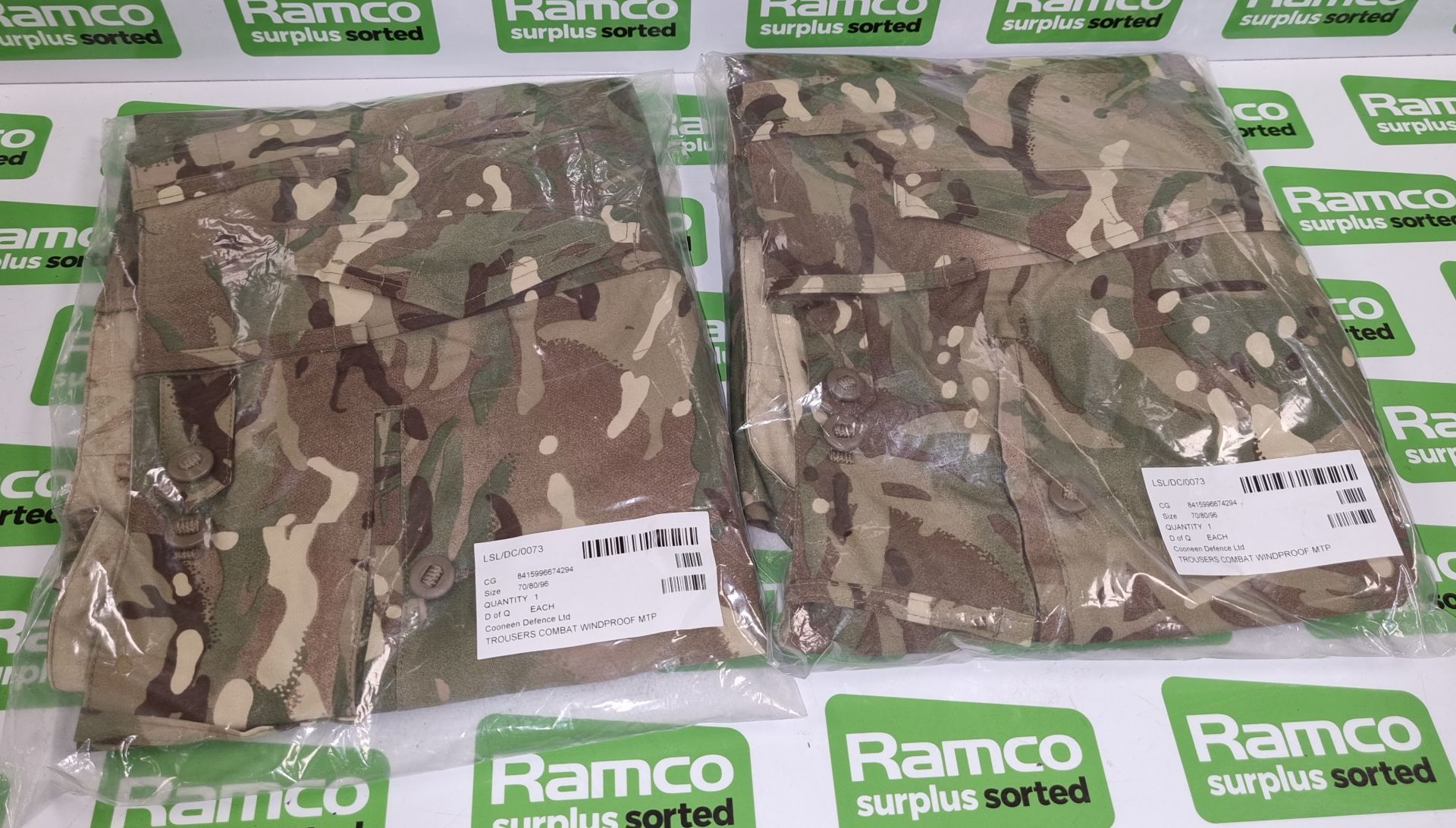 2x British Army MTP combat trousers - size 70/80/96