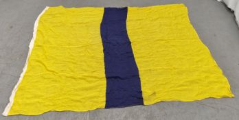 Linen nautical maritime ships flag - eight number signal flag - 2.06M x 1.62M approx.