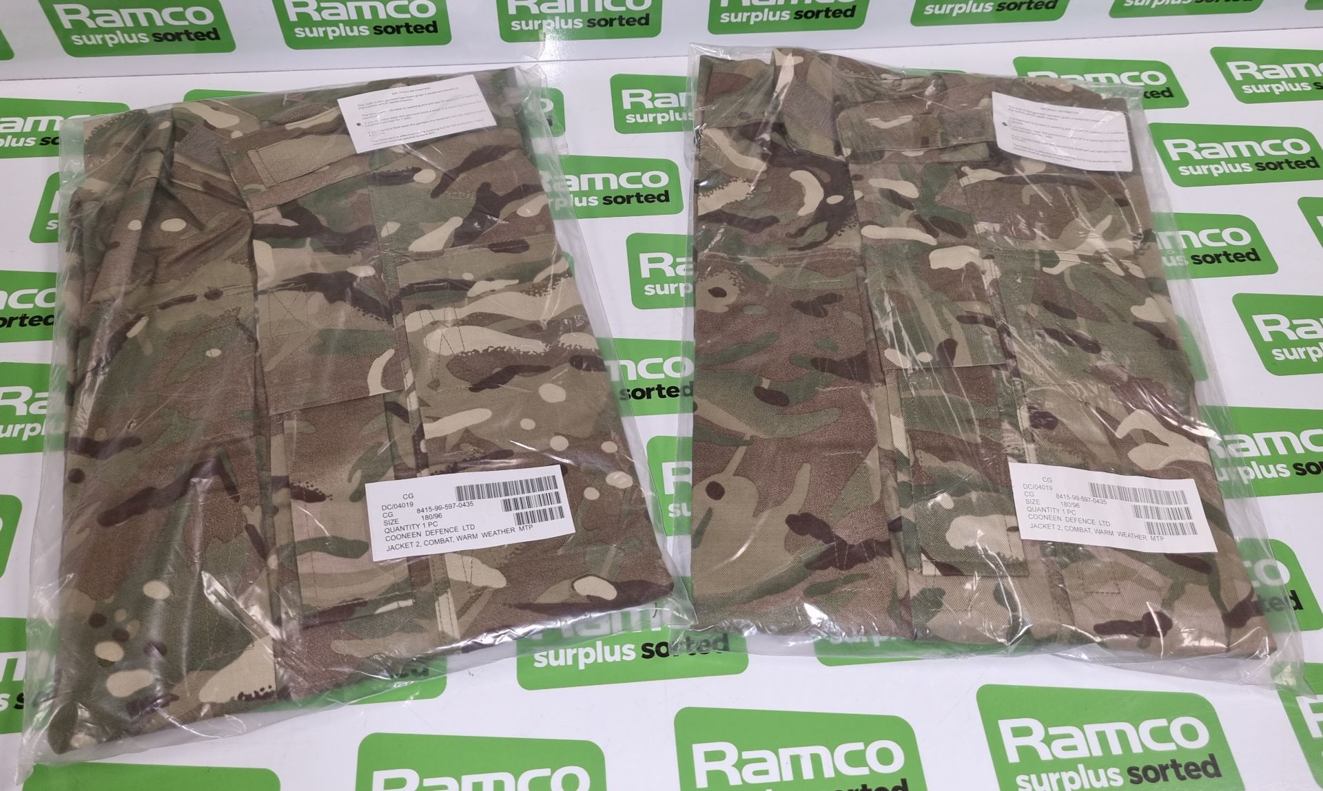 9x British Army MTP combat jacket 2 warm weather MTP - size 180/96