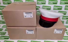 3x Royal Marines male service caps - 57cm