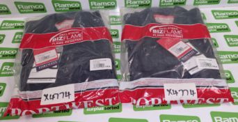 2x Portwest Anti-static BizFlame Pro Coveralls - Navy - 2x Medium