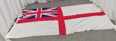 United Kingdom Naval ensign - White Ensign - 8 breadth 1840 x 3680mm