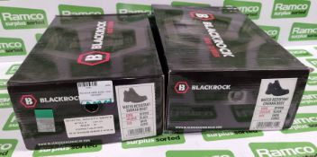 2x pairs of Blackrock safety boots - water resistant Chukka boot - Black - size UK09