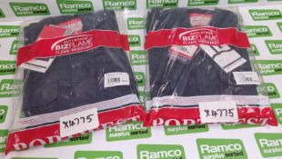 2x Portwest Anti-static BizFlame Pro Coveralls - Navy - 2x Large