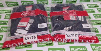 2x Portwest Anti-static BizFlame Pro Coveralls - Navy - 2x Large