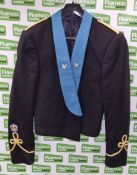 Band dress jacket - short back - blue collar - unknown size / no size label