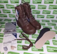 Heroes Wear Haix male combat boots - High liability - Gore-Tex - Brown - 12M