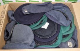 130x British Forces berets - mixed types - mixed sizes