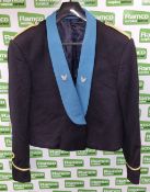 Band dress jacket - short back - blue collar - unknown size / no size label