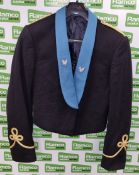 Band dress jacket - short back - blue collar - unknown size / no size label