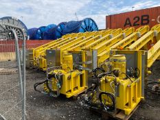 Davit crane assembly SWL 1.8T with hydraulic power pack and control panel