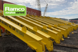 Davit crane assemblies SWL 1.8T with hydraulic power packs & control panel - 5 in total as single lots - collection location BLYTH