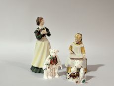 A Royal Crown Derby paperweight, one two seated bears (h-7cm) the other of two bears standing (h-