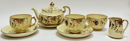 A charming and rare Art Deco (1931) Grosvenor China (Spode/Jackson & Gosling) 'Ye Olde English' bach