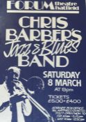A 60's decorative advert poster from the Forum Theatre Hartfield titled 