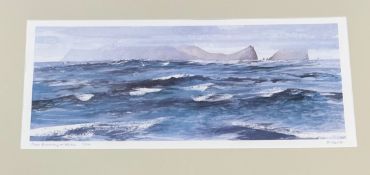William Neill (British), From Boreray to Hirta, limited coloured print 17/200, signed and titled