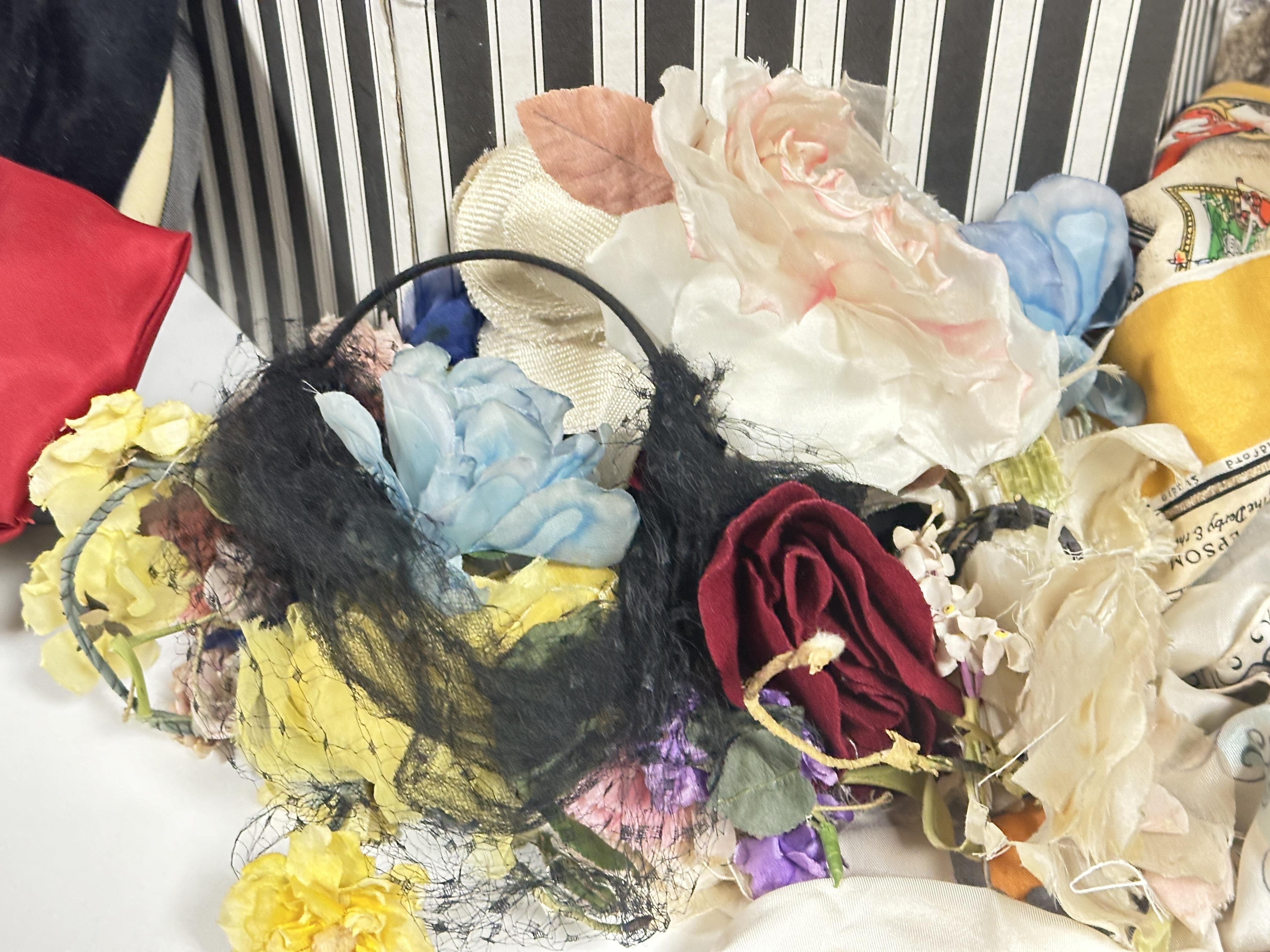 Property of the late Countess Haig a collection of vintage accessories, gloves, two silk scarves, - Image 2 of 5