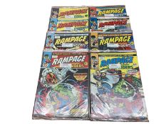 Marvel Comics Rampage Weekly Magazine #1-34 (1977/78) together with a large quantity of Rampage Mont