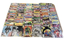 Marvel Comics Web of Spider-Man, 1985 to 1995 (Mostly American price variants). A large group to inc