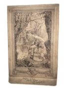 George Cruickshank (1792-1878) pen and ink - book illustration, signed and indistinctly inscribed ve