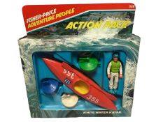 Fisher-Price (c1977-1980) Adventure People White Water Kayak Action Pack, in window box No.355 (1)