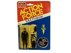 Palitoy Action Man Action Force S.A.S Frogman, on card with blister pack (1)