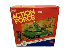 Palitoy Action Man Action Force Battle Tank & Steeler, in sellotaped closed window box (1)