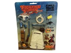 Matchbox (c1976) Fighting Furies Crazy Horse the Indian plus Cattle Rustler Action Pack, on punched