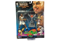 Playmates Warner Bros (c1997) Space Jam Charles Barkley v Wile E. CoyoteSwackhammer Tweety, on card