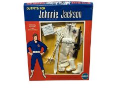 Mego Corp (1971) Johnnie Jackson Military Outfits including Navy (x2), Air Force, Army, frogman & Sk