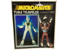 Airfix Mego Corps (c1976) Micronauts Time Traveler Orange, on card with blister pack No.50301-5 (1)