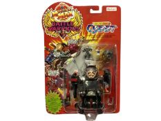 Bluebird (c1994) Mighty Max Battle Warriors - Shuts Down Cybot, on card with comic strip on reserve