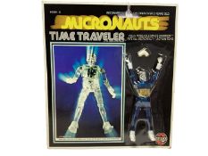Airfix Mego Corps (c1976) Micronauts Time Traveler Blue, on card with blister pack No.50301-5 (1)