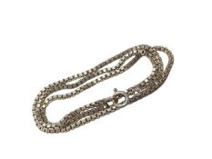 18ct white gold chain, 42.5cm long