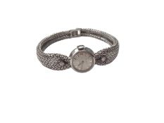 1950s/1960s ladies Cyma Cymaflex 9ct white gold wristwatch