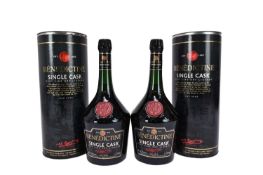 Two bottles, Benedictine Single Cask Very Fine Dry Liqueur, 43% vol, 1 litre, in orignal card tubes