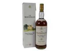 One bottle, The Macallan Single Highland Malt Scotch Whisky, 12 years old, 43%, 1 litre, in orignal