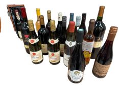 Forty-four bottles, mixed wines, French and others