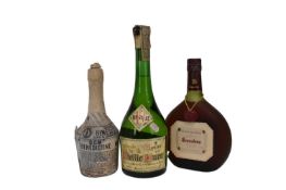 Three bottles, to include Vieille Cure Liqueur, 1960s-70s, Benedictine D.O.M. Munk-Likor and Vieille