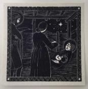 Eric Gill (1882-1940) wood engraving, Nativity with Midwife, St Joseph Standing, 1913, (Skelton P14)